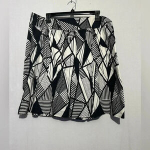 AGB Black & White Abstract Print Skirt – Size 16